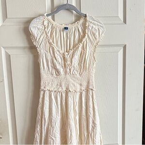 Old Navy Elegant Cream Maxi Dress